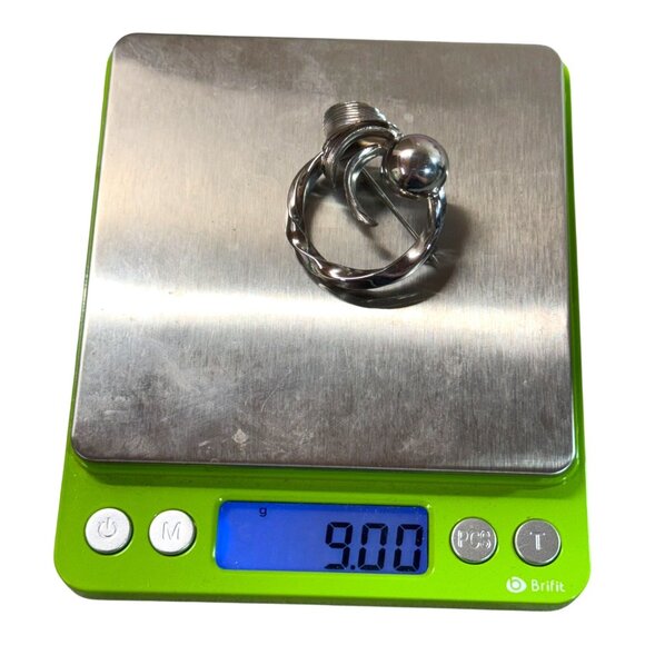 Vintage Sarah Coventry Silver-Tone Abstract Circular Brooch Pin Jewelry NOS - Picture 6 of 7